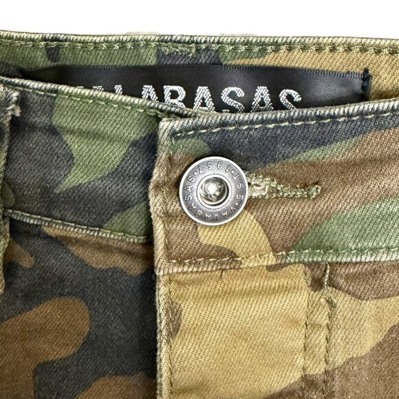 Valabasas Mens Camo Cargo Commander Stacked Flare Jeans Size 32 Streetwear - Picture 6 of 13